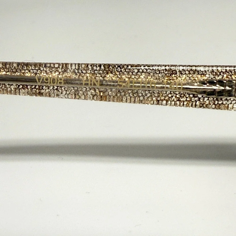 Vera Wang V908 HN Eyeglasses Tortoise Gold Glitter Frames 54-16-140 Womens